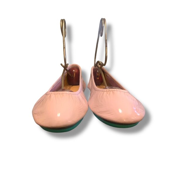 Tieks by Gavrieli Ballet Flats Blush Patent Leather Teal Soles Size 9 - Picture 6 of 9